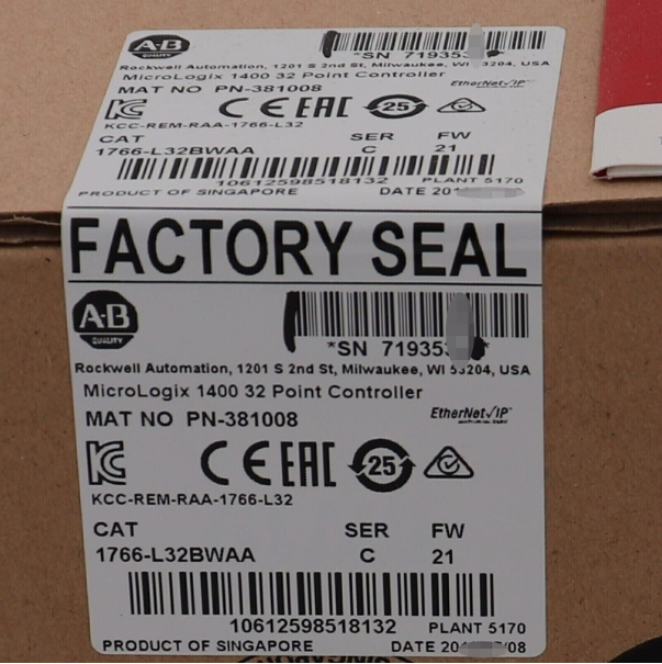 New Allen Bradley 1766-L32BWAA MicroLogix 1400 Programmable Controller